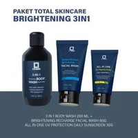 Paket LT Men Skincare For Men - Paket Perawatan Lengkap Untuk Pria Daily Acne Brightening TotalCare 