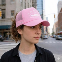 CORTEIZ Topi Trucker Mesh Foam Inflatable T200, Stylish dan Nyaman, Trendi dan Adem IH Pink