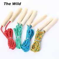 Solid Wood Handle Jump Rope Adult Fitness Fat Burning Sports Jump Rope Anti-Slip Anti-Tangle Rope Portable Fitness Equipment