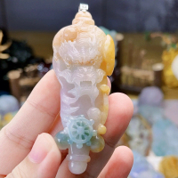 Loket Tiang Naga, Jed Jenis A Burma Alamiah, Warna Kuning dan Hijau, Saiz: 77mm, 23mm, 12mm