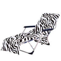Zebra Stripes Leopard Print Lounge Chair Beach Towel Cover Microfiber Pool Sunbath Lounge Chair Cover,Soft Chaise Lounge Covers