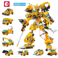 Sembo Block Kendaraan Konstruksi 8 in 1 Robot 103336 - 103343 - Mainan Koleksi - Mainan Anak - Maina