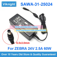 Genuine 24V 2.5A 60W AC Adapter SAWA-31-25024 Charger for Zebra GK420 LOOMIS PRINTER GK420T GK420D GX420D CL-E300 PC43D ZD410
