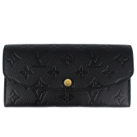 Louis Vuitton LV路易威登 M62369 Monogram 黑色老花牛皮翻蓋長夾