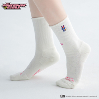【FOOTER除臭襪】飛天小女警-一起耍酷酷襪-花花款-(PPG08-粉色)