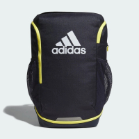 【adidas 愛迪達】KIDS J 3ROOM BP 男女 兒童 後背包 運動背包 雙肩背包 鞋隔層 黑黃(JH3731)