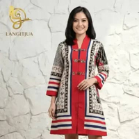 TUNIK SALUR INTEN JUMBO | DRESS BATIK WANITA BUSUI XXXL Navy