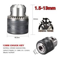 KEPALA BOR 13MM UNTUK BOR 10MM DRAT 3/8x24UNF DRILL CHUCK KEPALA MESIN BOR HOWER BOR MURAH BAGUS