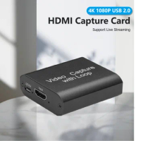 HD 1080P 4K Video Capture Card HDMI-Compatible To USB2.0 Video Capture Board Game Record Live Streaming Broadcast TV Local Loop
