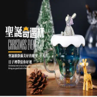 【JAR嚴選】聖誕禮物 聖誕樹雙層玻璃杯(聖誕禮物 情人 家人)
