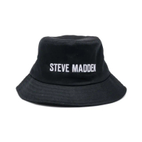 【STEVE MADDEN】品牌刺繡經典款漁夫帽(黑色)