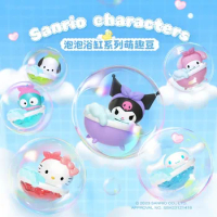 Sanrio Character Blind Bag Bubble Bathtub Series Cute Fun Beans Kuromi Cinnamoroll Mini Decorative Ornaments Surprise Guess Box