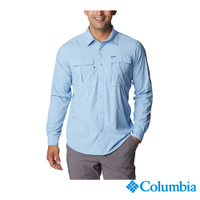 Columbia 哥倫比亞 男款-UPF40超防潑長袖襯衫-藍色 UAE97430BL / S23