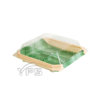 APW-4-3對折盒(木目葉) (和菓子/甜點/蛋糕/麵包/麻糬/壽司/生鮮蔬果/生魚片)【裕發興包裝】CP000555