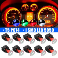 5/10x T5 LED Lights Car Interior Light Auto Dashboard Gauge Instrument Lamp Bulb 1SMD T5 5050 LED Light Bulbs
