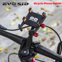 EVOSID 360° Rotatable Mountain Bicycle Phone Holder Aluminum Alloy Road Bike Phone Stand Gravel Anti-slip Bracket MTB Bike Stand
