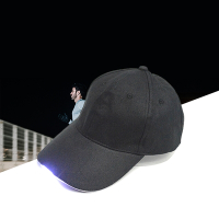 Conalife  日間遮陽 夜間照明LED發光兩用棒球帽 -附電池 (藏青色)  - 2入