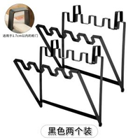 全城熱賣 - 廚房垃圾桶掛式可折疊櫥櫃垃圾架家用塑膠袋掛架免打孔壁掛垃圾桶黑色【幹濕垃圾 輕鬆分離】2個裝