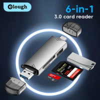 Olaf OTG Type C Micro sd card Reader type c to usb otg adapter 6 in 1 USB 3.0 TF card USB flash drive Type C Card reader