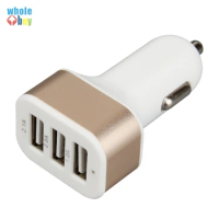 200pcs/lot Universal 4.1A 12V 3 USB Port Travel Car Charger Adapter For iPhone 5 S 6 Samsung S4 S5 Note 4 Smart Mobile Phone