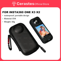 For Insta360 one X3 X2 Accessories Case Mini Bag Collection EVA Portable Travel Storage Waterproof Half Zip + Lock For Insta 360