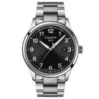 TISSOT 天梭 官方授權 紳士XL經典石英手錶 送禮推薦-黑x銀/41mm T1164101105700