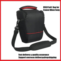 Camera Photo DSLR Soft Bag Waterproof for Canon Nikon Sony SLR Nylon Photo Camera Sling Bag Shoulder Cross Digital Case
