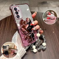 เคสโทรศัพท์กระจกแต่งหน้าสำหรับกระต่าย เหมาะสำหรับ Samsung A14 A24 4G A25 A34 5G A54 5G สี่มุม กันกระ