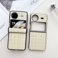 Gold Style Phone Case For VIVO X Flip Hinge Cover Protective Solid Color Hard Shell