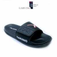 Garvino - Sandal Slider Santai Model velcro pria hitam terbaru Shoes Sendal
