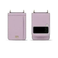 Case Samsung Z Flip3, Z Flip4, Z Flip5, Z Flip6 Molancano Card Holder Leather Case Z Flip 6 Ungu