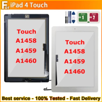 9.7" NEW Touch For iPad 4 A1458 A1459 A1460 touch screen glass digitizer Glass Panel with/without button For iPad 4 Replecement
