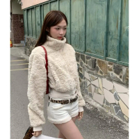 [Khuyến mãi sốc] Áo Khoác Lông TWENTI Mềm Mịn Form Croptop