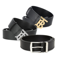 【BURBERRY 巴寶莉】經典格紋/TB LOGO/金屬扣皮帶(任選)