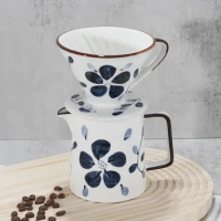 Ceramic Conical Hand Brewed Coffee Set, Coffee Filter Cup, Hand-painted Japanese Filter Cup, Drip Filter