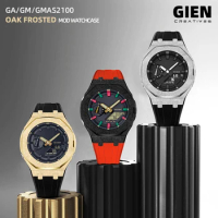 GienCreatives Casioak GMAS2100/GA2100/GM2100 Mod 4th gen frostedWatchcase Stainless Steel Rubber Butterfly Buckle Kit Parts