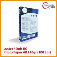 Baru - Inkjet Media Crystal Luster Doft Rc Photo Paper 4R 240Gsm 100 Lbr Cocok Untuk Printer Epson C