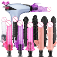 XFOX Adult Massage Gun Head for Women Sex Machine Dildo Dick Vaginal Vibrator Strike Sex Toy Fascial gun Crystal Head