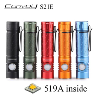 Convoy S21E 519A Led Flashlight Linterna Type-c Rechargeable Torch 21700 Flash Light High Power Camping Lamp Tactical Latarka