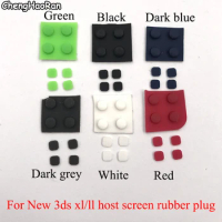 ChengHaoRan Original new Upper and lowe screw rubber feet cover for New 3DSLL/3DSXL screw dust plug cover rubber plug
