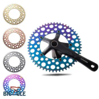 BOLANY Folding Bicycle Chainwheel Thin Tooth Disc BCD 8/9/10/11 speed 53/54/56T Bike Chainring Round Hole for Road Bike Parts