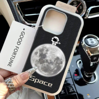 Sarung Pelindung, Tekstur Kulit Lembut Mewah, Matte, Reka Bentuk Angkasawan Comel, Untuk Huawei Hono