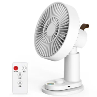 USB Rechargeable Portable Desk Fan Folding Cooling Fan Outdoor Camping Mini Floor Fan 4000mAh Home Office Silent Fan with Clip