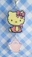 【震撼精品百貨】Hello Kitty 凱蒂貓 KITTY手機提帶-壓克力材質-緞帶提袋 震撼日式精品百貨