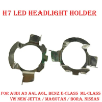 2PCS H7 LED Headlight Conversion Kit Bulb Holder Adapter Base Retainer Socket For Audi A3 A4L A6L Benz E M-Class VW New Jetta