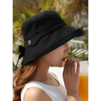Bucket Hat Pita Topi Wanita Korea Fashion Pantai Adjustable