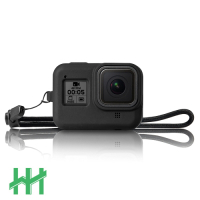 【HH】GoPro HERO 8 BLACK 矽膠護套+繫繩 (黑)