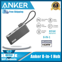 Anker USB C Hub 655 USB-C Hub (8-in-1) with 2 USB-A 10 Gbps Data Ports 100W Power Delivery 4K HDMI 1 Gbps Ethernet, microSD