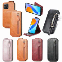 Zipper Leather Card Wallet Phone Case For Huawei Nova Y90 Y70 Y60 Nova 10 SE 9 8 Pro 7 6 5 4 3i Magnetic Vertical Flip Cover