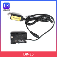 QC USB 5V แหล่งจ่ายไฟ LP-E6 Dummy แบตเตอรี่ ACK-E6 DR-E6 Power Adapter สำหรับ Canon EOS 5 D Mark II III 5D2 5D3 80D 7D 60D 60D 70D